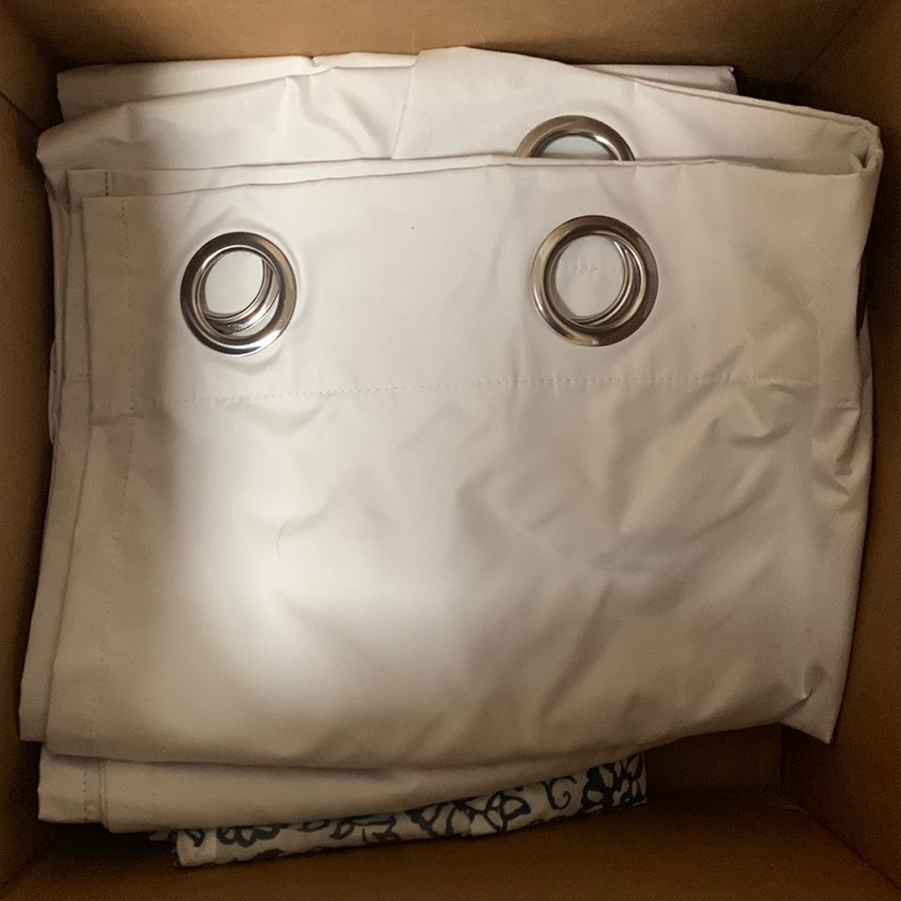 Amazon White Long Curtains